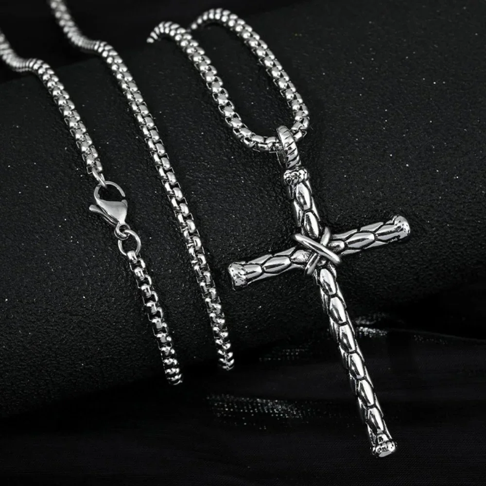 ❤️New Christian Cross Steel Pendant Necklace for women/men, N90201P145 - Picture 7 of 9